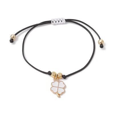 Alloy Enamel Clover Charm Bracelet
