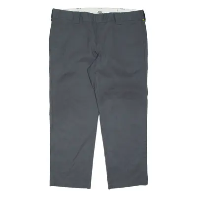 DICKIES Chino Mens Trousers Grey Slim Straight W36 L27