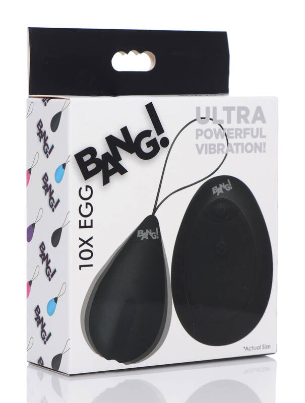 Bang - 10x Silicone Vibrating Egg - Black