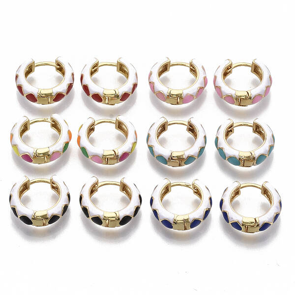 Brass Huggie Hoop Earrings