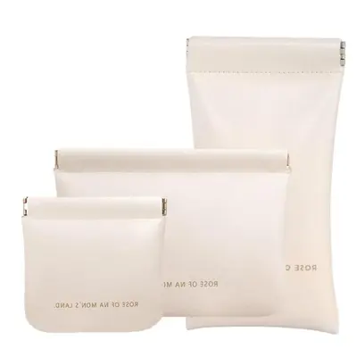 3 Counts Set Small Makeup Bag For Women,Mini Travel Storage Pouch,Elastic Open-Close Storage Bag,Waterproof Organizer Bag For...