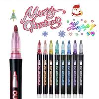 Double Line Outline Marker Pen Set, 8 Counts/set Colorful Highlighter Marker Pen, Writing Pen for DIY, Graffiti, Poster Card,...