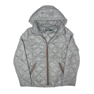 LAUREN RALPH LAUREN Packable Down Insulated Puffer Jacket Grey Womens M