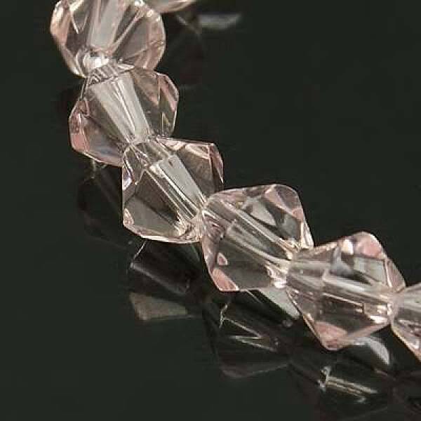 Half-Handmade Transparent Glass Beads Strands