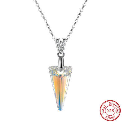 925 Sterling Silver Glass Pendant Necklaces