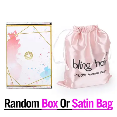 1 Piece Package Box Or Satin Bag For Human Hair Wigs Bling Hair Fashion