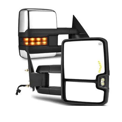 YITAMOTOR® 1999-2002 Chevy Silverado Sierra 1500 2500, 2001-2002 GMC Yukon XL Denali Towing Mirrors with LED Turn Signal Lig...