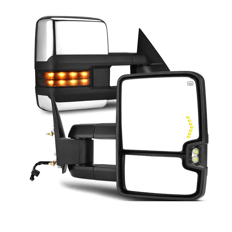 YITAMOTOR® 1999-2002 Chevy Silverado Sierra 1500 2500, 2001-2002 GMC Yukon XL Denali Towing Mirrors with LED Turn Signal Lig...