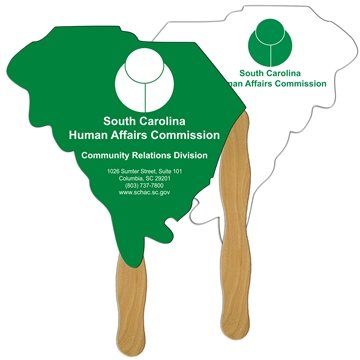 100 Customized South Carolina State Shape Hand Fan Full Color - ...