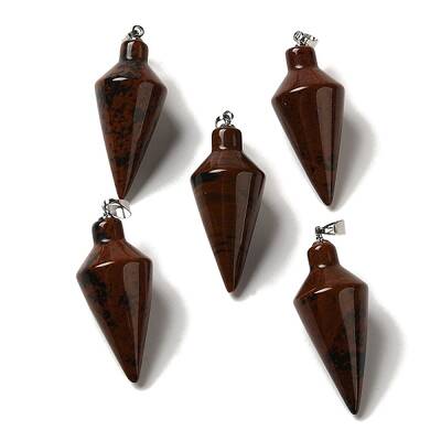 Natural Mahogany Obsidian Pendants