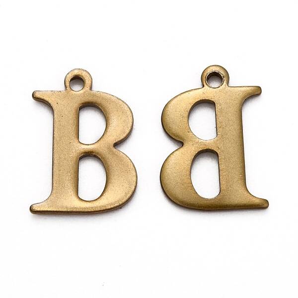 304 Stainless Steel Alphabet Charms