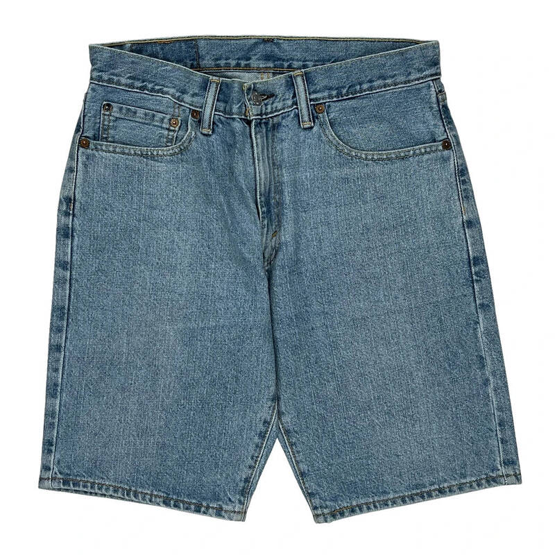 505 Levis Denim Shorts - 32W 10L Light Wash Cotton