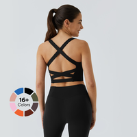 Halara Softlyzero Airy Square Neck Backless Crisscross Cropped Cool Touch Yoga Tank Top#Outdoorfun Workout