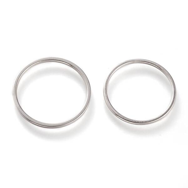 Non-Tarnish 304 Stainless Steel Plain Band Rings