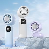 MAGIC JOHN 3 in 1 Mini Handheld Cooling Fan, 100 Speed Wind Power & Ice Cooling Function, Small Foldable 3-IN-1 Neck/Desk/Han...