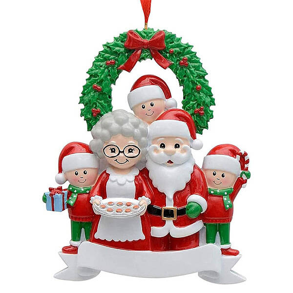 Resin Santa Claus Family Pendant Decorations