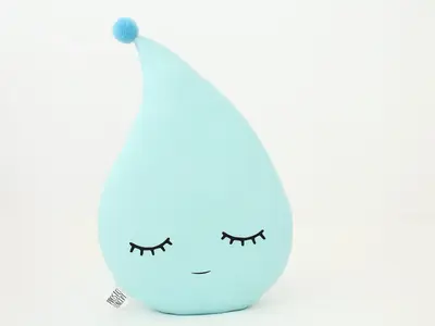 Mint Raindrop Pillow