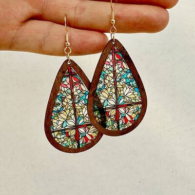 Acrylic Teardrop Dangle Earrings