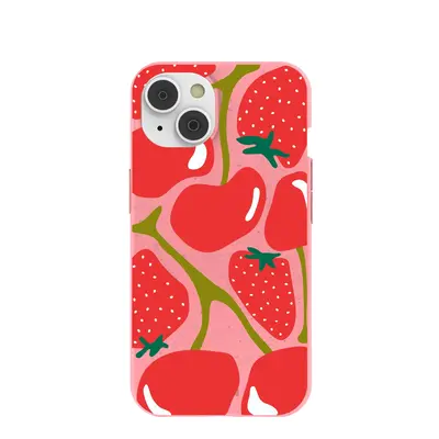 Bubblegum Pink Cherry Berry iPhone 14/16e Case