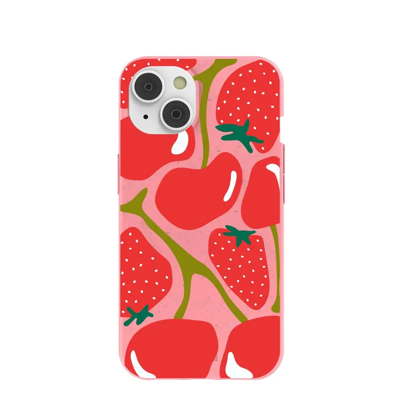 Bubblegum Pink Cherry Berry iPhone 14/16e Case