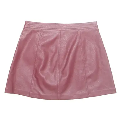 BERSHKA Womens A-Line Skirt Red Short Leather M