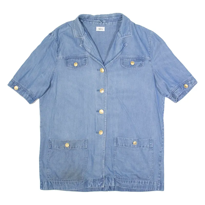 ARA Womens Shirt Blue Collared M