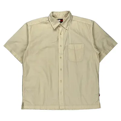 Tommy Hilfiger Short Sleeve Shirt - Medium Beige Cotton