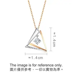 18K White & Red Gold Diamond Necklace