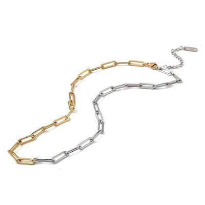 304 Stainless Steel Paperclip Chain Necklaces for Women