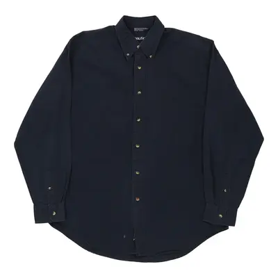 Nautica Shirt - Medium Navy Cotton