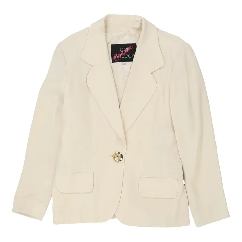 Gai Mattiolo Blazer - XL Beige Acetate | Size: x-large