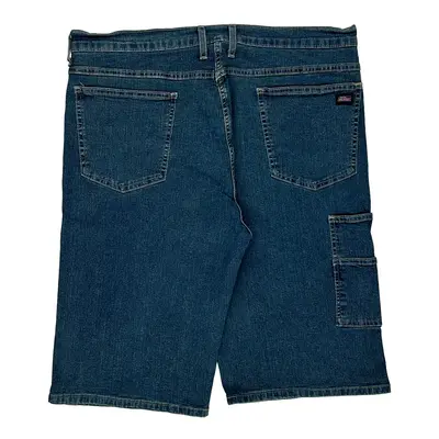 Dickies Cargo Denim Shorts - 38W 13L Dark Wash Cotton Blend