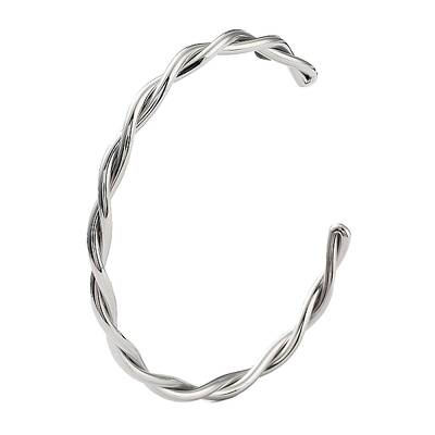 Non-Tarnish 304 Stainless Steel Twisted Rope Cuff Bangles for Women