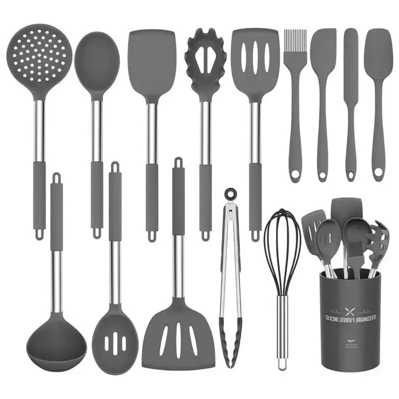 Kitchen Utensil Set with Storage Box, 14pcs/set Stainless Steel Kitchen Cooking Kit, Cooking Sets, Household Cooking Utensils...