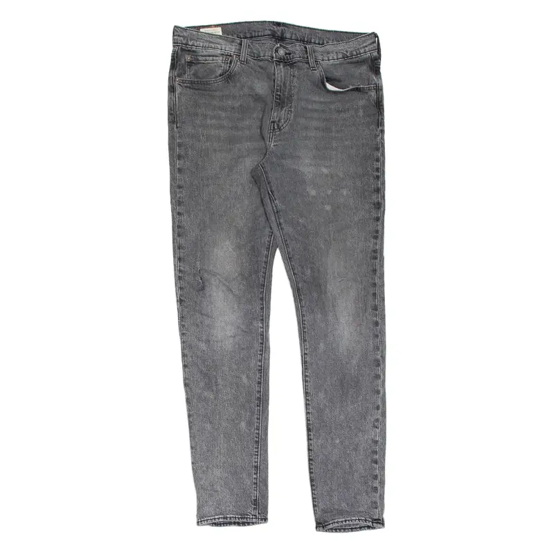 LEVI'S 512 BIG E Jeans Mens Grey Slim Tapered Charcoal Wash W33 L34