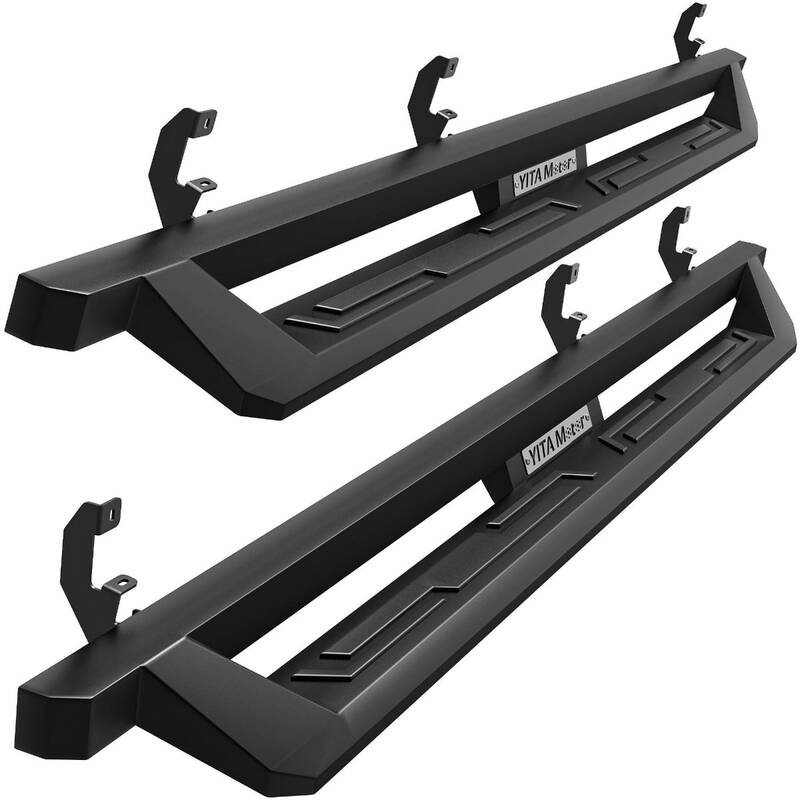 YITAMOTOR® Running Boards for 19-25 Chevy Silverado/GMC Sierra 1500, 20-25 2500HD 3500HD Extended/Double Cab