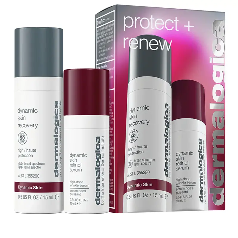 Protect + Renew Set Dermalogica: Dynamic Skin Retinol Anti-Wrinkle Serum For The Face 10 ml + Dynamic Skin Retinol Anti-Wrink...