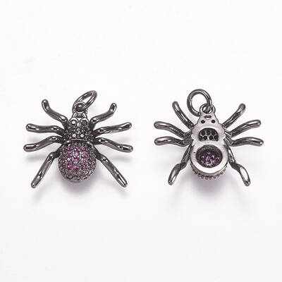 Brass Micro Pave Cubic Zirconia Pendants