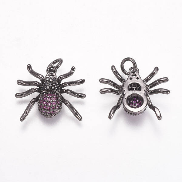 Brass Micro Pave Cubic Zirconia Pendants