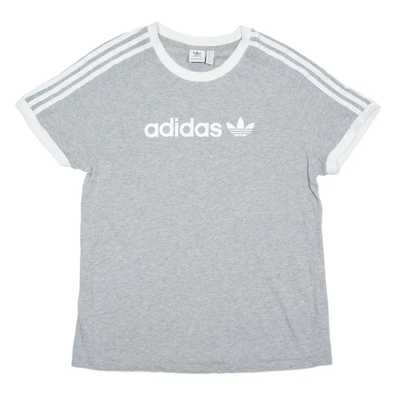 ADIDAS Womens T-Shirt Grey UK 12