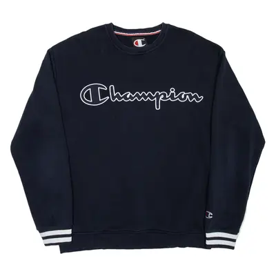 CHAMPION Mens Sweatshirt Blue 2XL