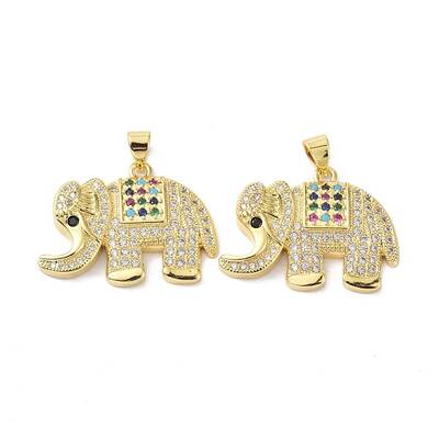 Brass Micro Pave Cubic Zirconia Pendant