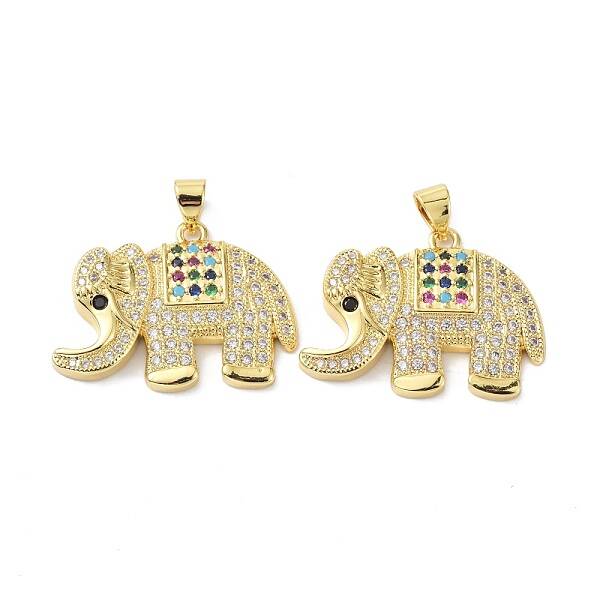 Brass Micro Pave Cubic Zirconia Pendant