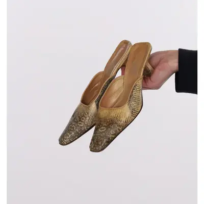 Koo Animal print Heels - UK 4.5 Beige Leather