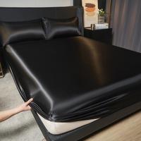 Solid Color Fitted Sheet & Pillowcase without Filler (2/3 Counts), Modern Soft Comfortable Bedding Set, Bedding Supplies for ...