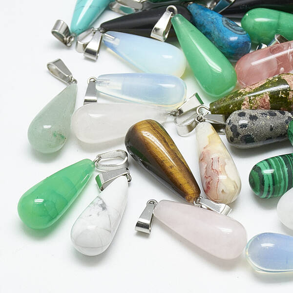 Natural & Synthetic Mixed Stone Pendants