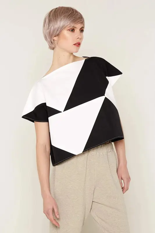 Mercury Top (Black and White) | size: one size