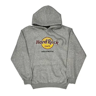 Hollywood Hard Rock Cafe Hoodie - Large Grey Cotton Blend