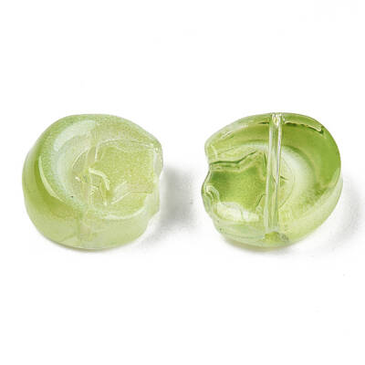 Transparent Spray Painted Glass Beads