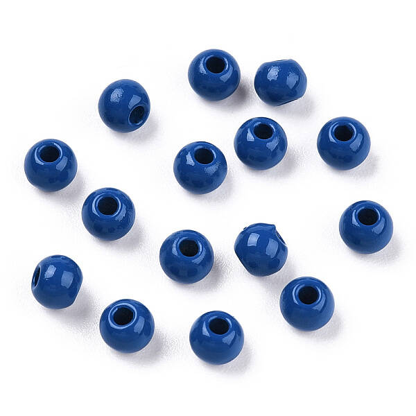 Spray Painted Alloy Beads